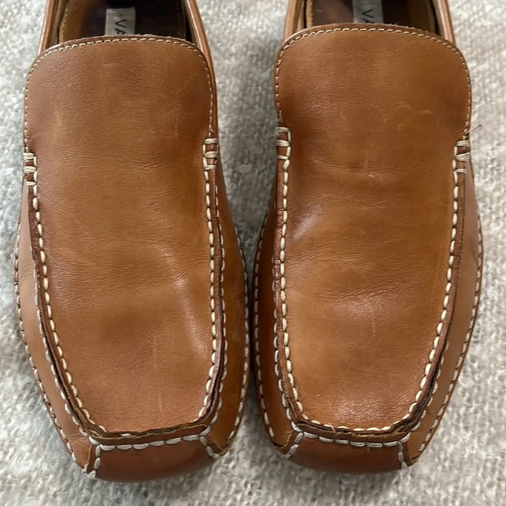 Varese Casual Max Brown Leather‎ Slip on Loafers Driving Shoes Size 10